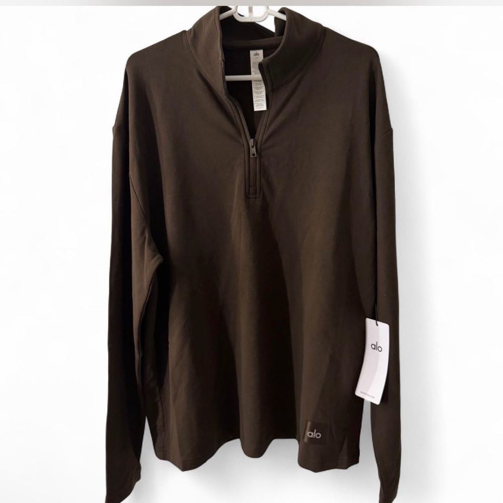 ALO Yoga Espresso Quarter-Zip Pullover